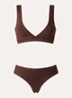 Angel bikiniset met structuur - Chocoladebruin