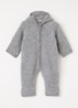 Babypak van wol met capuchon - Grijs