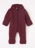 Babypak van wol met capuchon - Bordeauxrood