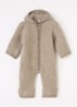 Babypak van wol met capuchon - Donkerblauw