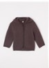 Vest van wol met capuchon - Taupe
