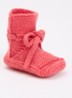 Babyslofjes van merino wol - Donkerroze