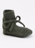Babyslofjes van merino wol - Groen