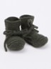 Babyslofjes van merino wol - Groen