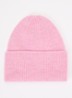Fonzie muts van merino wol - Roze