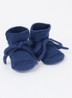 Gebreide babyslofjes van wol - Royalblauw