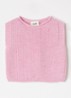 Harvey grofgebreide spencer van merino wol - Roze