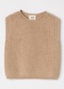 Harvey grofgebreide spencer van merino wol - Camel