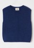 Harvey grofgebreide spencer van merino wol - Donkerblauw