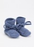 Original Booties babyslofje met strikdetail - Staalblauw