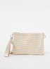 Gevlochten clutch met afneembare schouderriem - Goud