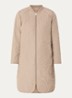 Gewatteerde jas met quilt patroon en steekzakken - Donkerbeige