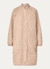 Gewatteerde jas met quilt patroon en steekzakken - Camel