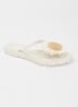 Slipper met glitter en applicatie - Gebroken wit