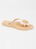 Slipper met glitter en applicatie - Beige