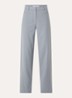 Aluri high waist loose fit pantalon met paspelzakken - Grijs