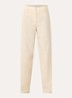 Aluri high waist loose fit pantalon met paspelzakken - Creme