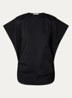 Amoria T-shirt met schoudervulling - Zwart