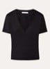 Celiane T-shirt met V-hals - Zwart
