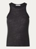 Safrina tanktop van linnen - Zwart