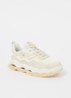 Wave sneaker met leren details - Donkerbeige
