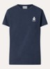 Aby T-shirt met logoborduring - Donkerblauw