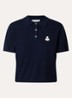Althea polo met logoborduring - Donkerblauw