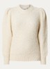Emma grofgebreide trui in alpaca wolblend met pofmouw - Gebroken wit