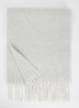 Firny sjaal in alpaca wolblend met franjes 190 x 40 cm - Grijsmele