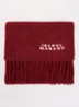 Firny sjaal in alpaca wolblend met franjes 190 x 40 cm - Donkerrood