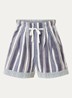 Joely high waist straight fit korte broek met steekzakken - Gebroken wit