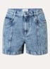 Joely high waist straight fit korte broek met steekzakken - Indigo