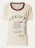 Kiliann T-shirt van linnen met logoprint - Beige