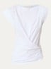 Maisan top met asymmetrische zoom - Wit