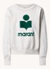 Mobyli sweater met flock logoprint - Grijsmele