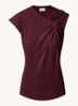 Nayda top met knoopdetail - Aubergine