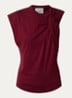 Nayda top met knoopdetail - Cranberryrood