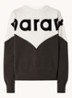 Oversized sweater met flock logoprint - Grijsmele