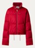 Rilja puffer jack met donsvulling en opbergbare capuchon - Rood