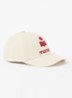Tyron pet met logoborduring  - Donkerbeige