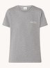 Vidal T-shirt met logoborduring - Middengrijs