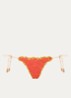 Tanga bikinislip van crochet - Koraalroze