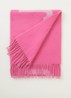 L'Echarpe sjaal van wol met logoprint 180 x 35 cm - Roze