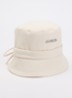 Le Bob Gadjo bucket hoed met logo - Gebroken wit