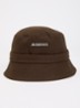 Le Bob Gadjo bucket hoed met logo - Donkerbruin
