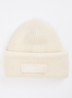 Le Bonnet ribgebreide muts in alpaca wolblend met logo - Gebroken wit
