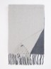 Sjaal in alpaca wolblend met logoprint 250 x 35 cm - Grijs