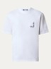 T-shirt met logo- en backprint - Wit