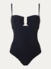 Jetset bandeau badpak met afneembare bandjes - Zwart