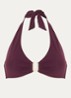 Jetset halter bikinitop met uitneembare vulling - Aubergine